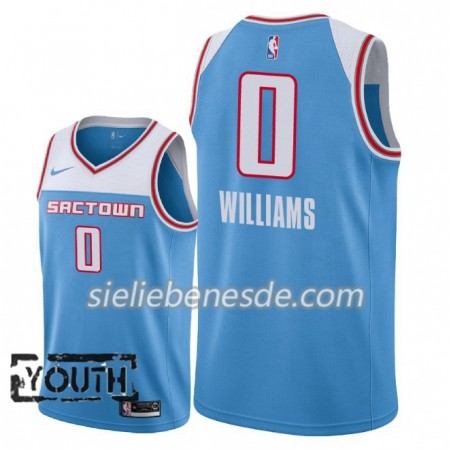 Kinder NBA Sacramento Kings Trikot Troy Williams 0 2018-19 Nike City Edition Blau Swingman